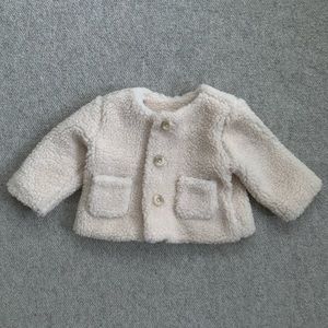 Hanna Andersson Cream Sherpa Kids Jacket